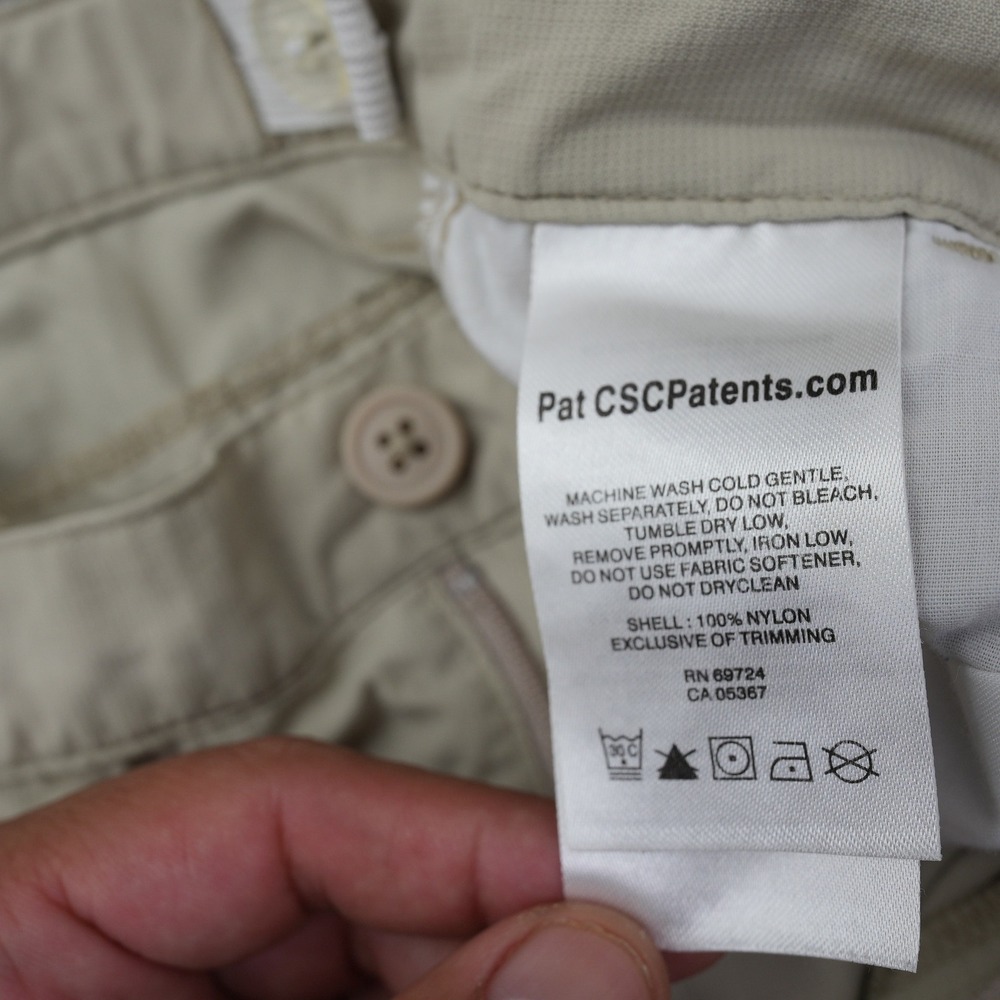 Columbia Omni-Shade Convertible Pants Tan Zip Off Hiking Cargo Boys Size 8 - Picture 10 of 10